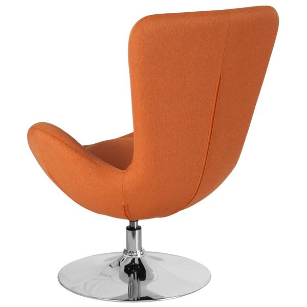 Orange Fabric Side Reception Chair, 30 W 30