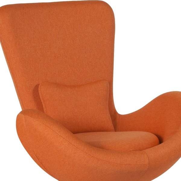 Orange Fabric Side Reception Chair, 30 W 30