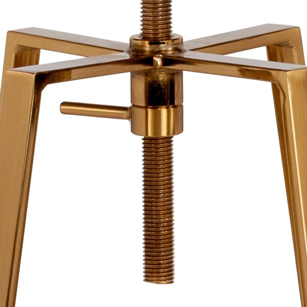 Toledo Adjustable Barstool, Gold