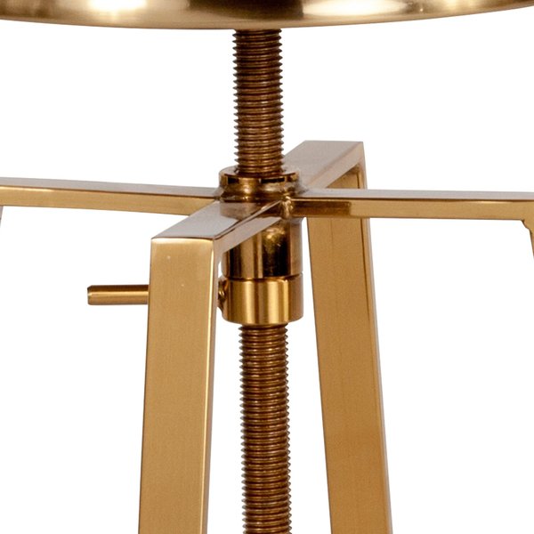 Toledo Adjustable Barstool, Gold