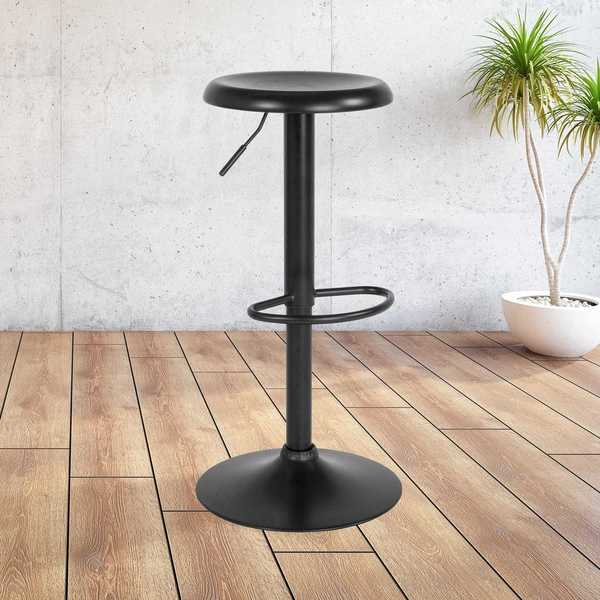 Chair, Madrid, Adjstbl, Retro, Barstool, Blck