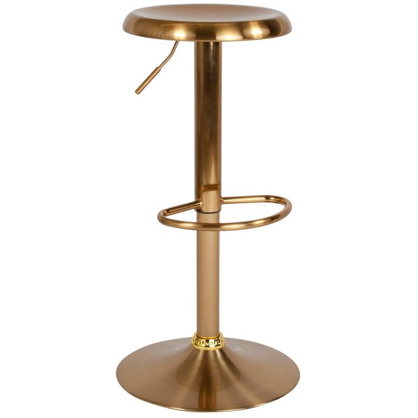 Chair, Madrid, Adjstbl, Retro, Barstool, Gold