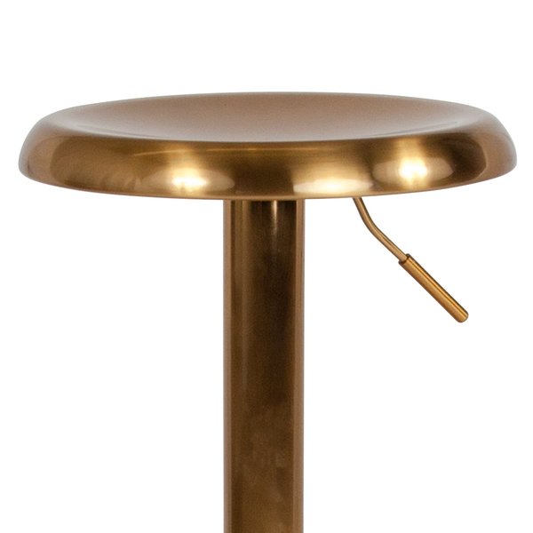 Chair, Madrid, Adjstbl, Retro, Barstool, Gold