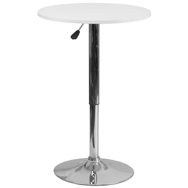 Round Round Adjustable Wood Table, 23.75