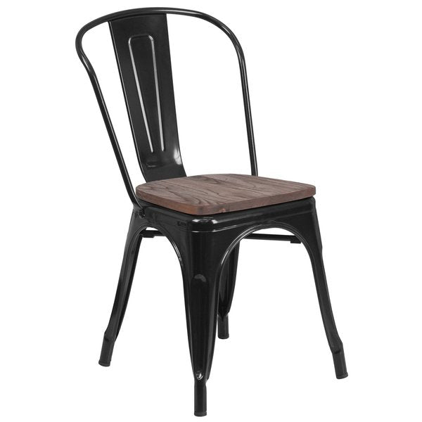 Black Metal Stack Chair