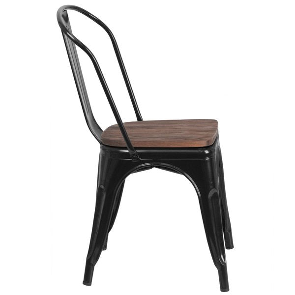 Black Metal Stack Chair