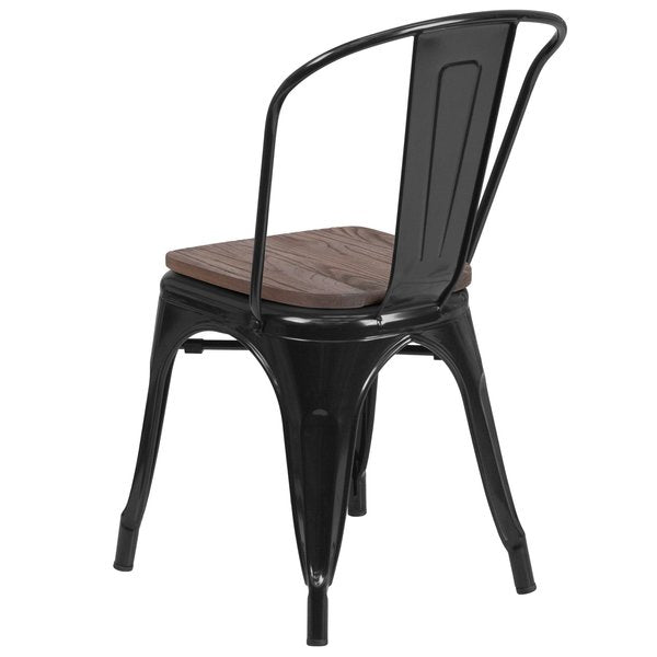 Black Metal Stack Chair
