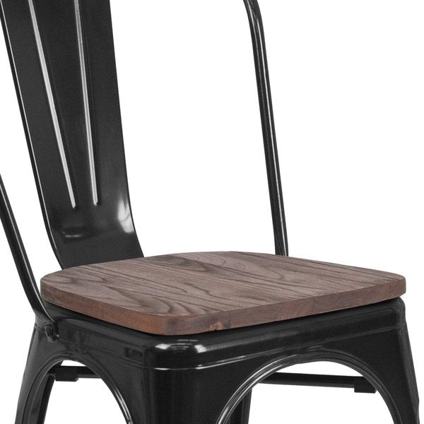 Black Metal Stack Chair