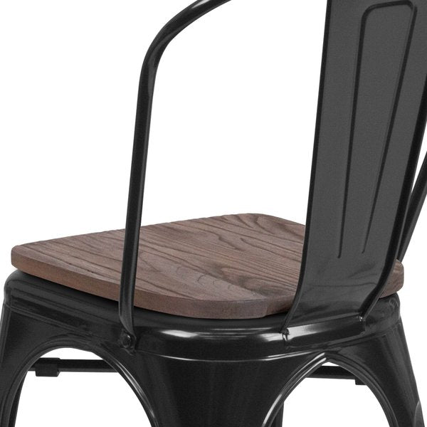 Black Metal Stack Chair