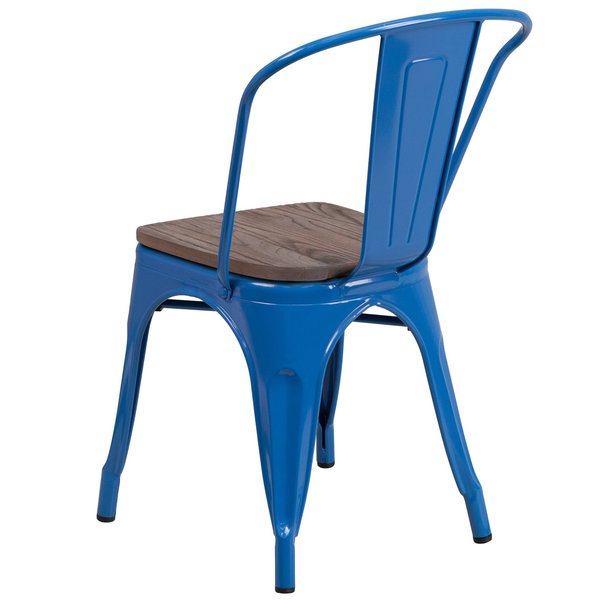 Metal Stack Chair, Blue