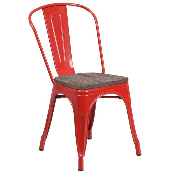 Red Metal Stack Chair