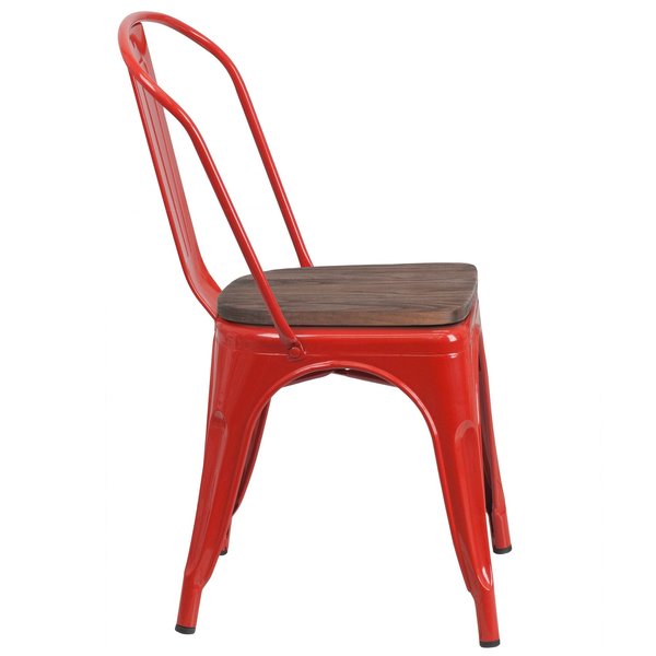Red Metal Stack Chair