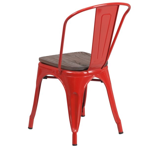 Red Metal Stack Chair