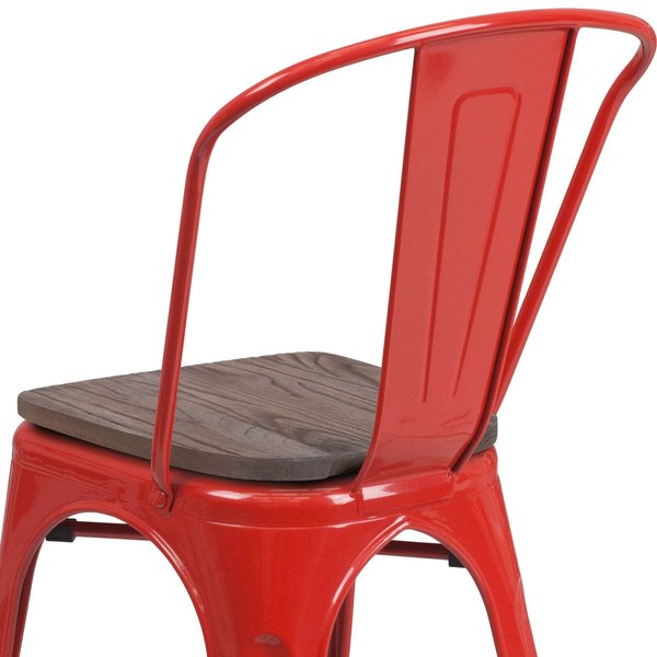Red Metal Stack Chair