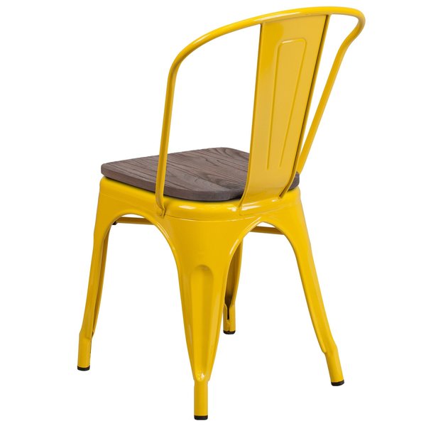 Metal Stack Chair, Yellow