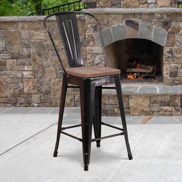 Antique Metal Stool, 24