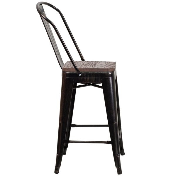 Antique Metal Stool, 24
