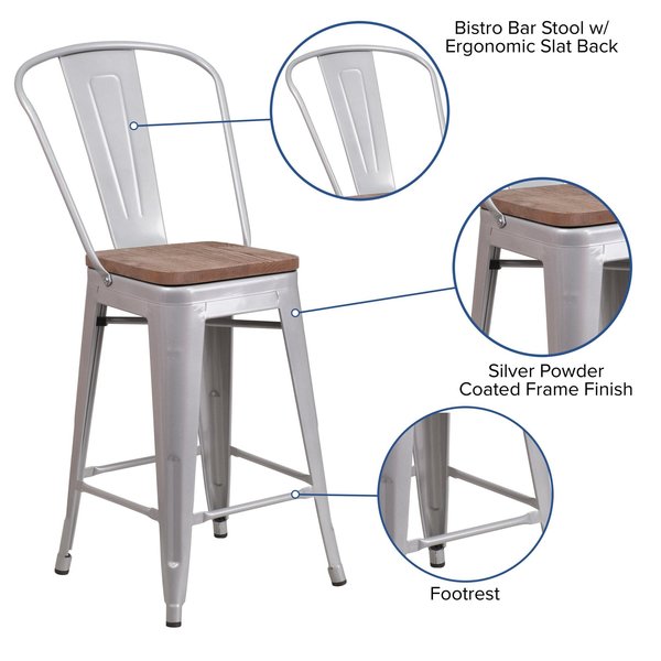 Metal Counter Stool, 24