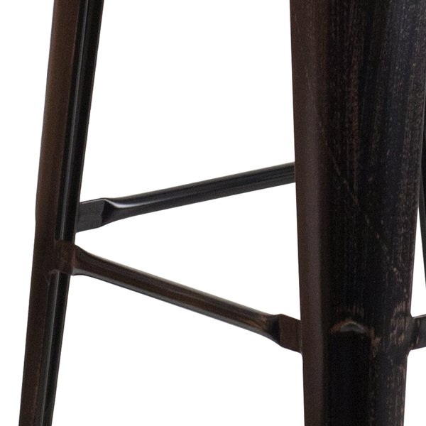 Antique Metal Stool, 30