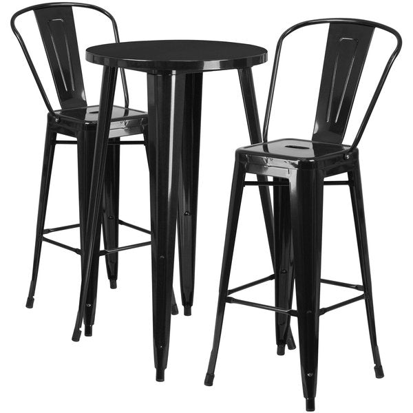 Round Black Metal Bar Set, 24RD, 24