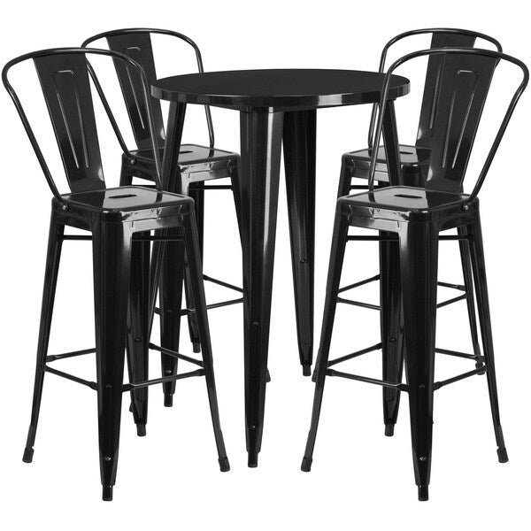 Round Black Metal Bar Set, 30RD, 30