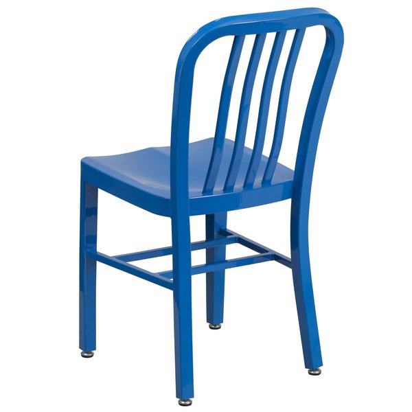 Gael Commercial Grade Blue Metal Indoor-Outdoor Chair