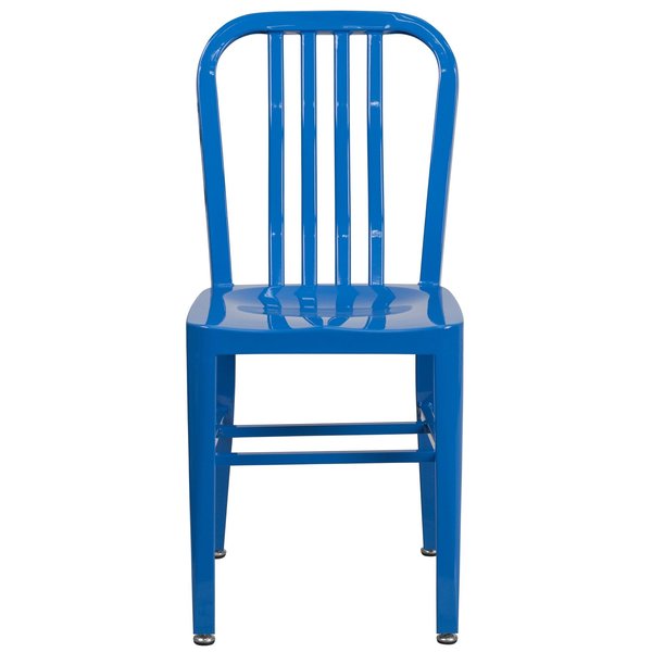 Gael Commercial Grade Blue Metal Indoor-Outdoor Chair