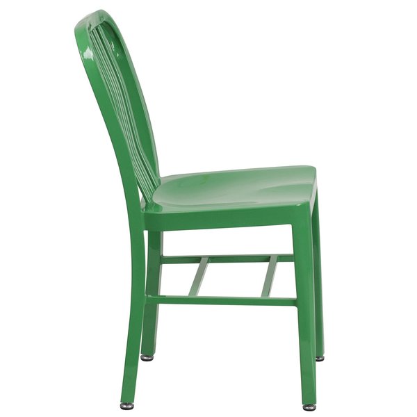 Gael Commercial Grade Green Metal Indoor-Outdoor Chair