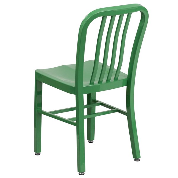 Gael Commercial Grade Green Metal Indoor-Outdoor Chair