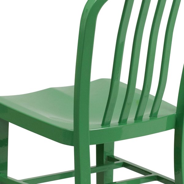 Gael Commercial Grade Green Metal Indoor-Outdoor Chair