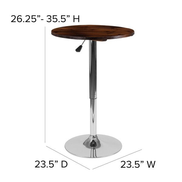 Round Table, Pine Wood Adj., 23.5