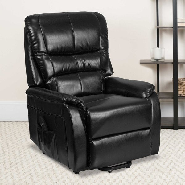 Lift Recliner, Remote Powered, Blk Leather
