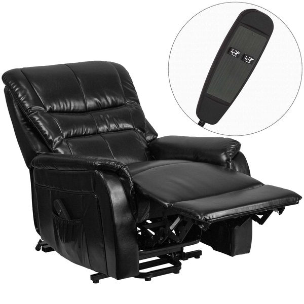Lift Recliner, Remote Powered, Blk Leather