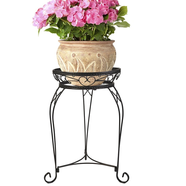 Scroll Braided Stand, Bronze Finish, 21
