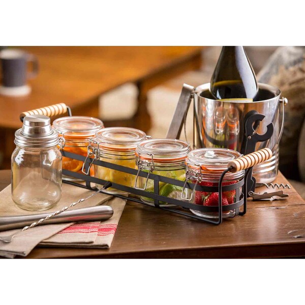 Blk Pwdr Ctd Wire Rack W/Hndls F.4 Jars