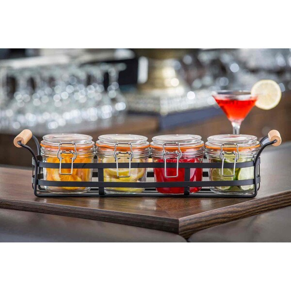 Blk Pwdr Ctd Wire Rack W/Hndls F.4 Jars