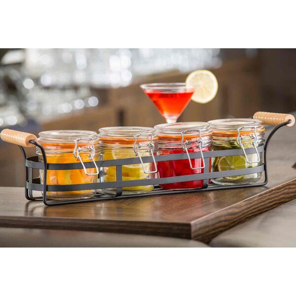 Blk Pwdr Ctd Wire Rack W/Hndls F.4 Jars