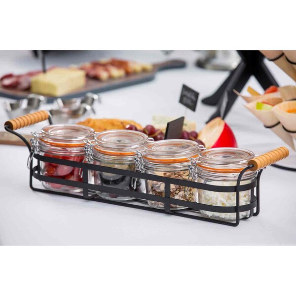 Blk Pwdr Ctd Wire Rack W/Hndls F.4 Jars