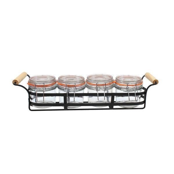 Blk Pwdr Ctd Wire Rack W/Hndls F.4 Jars