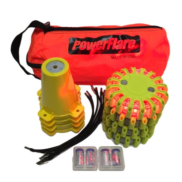 Cone Kit, Softpack, 4, Red Lt, Ylw Shell