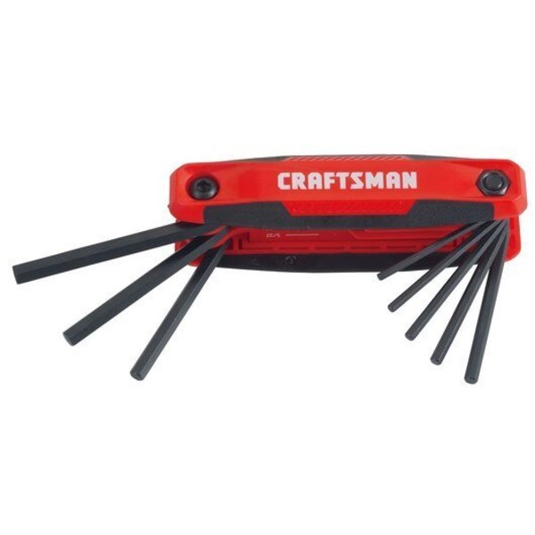 SAE Folding Hex Key Set, 9-Key