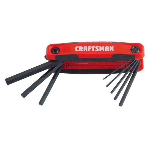 Metric Folding Hex Key Set, 8-Key