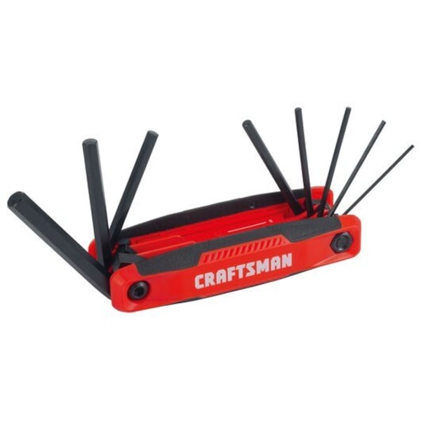 Metric Folding Hex Key Set, 8-Key