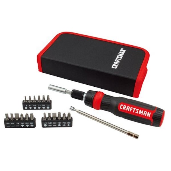 Multi-Bits Ratcheting Screwdriver, 26-pc