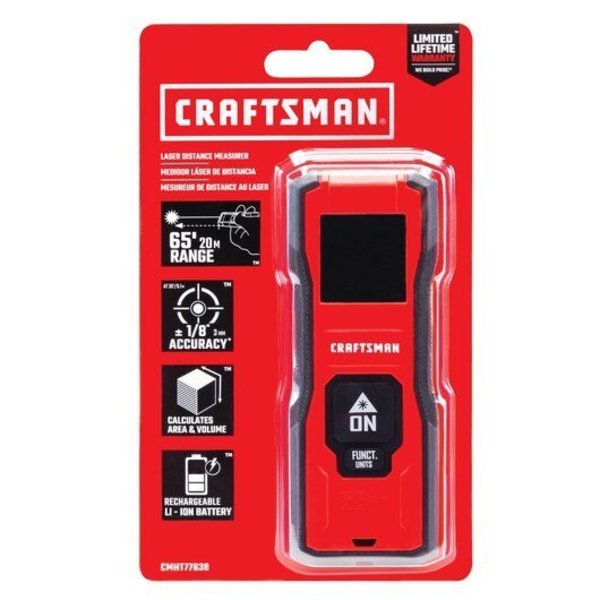 Laser Distance Measurer, 65ft
