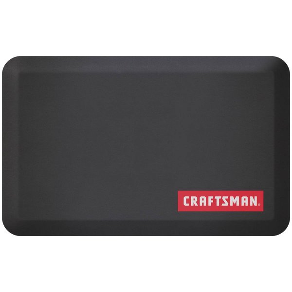 Anti-Fatigue Garage Mat, Black, 32 in L x 20 in W, Polyurethane Foam, 0.75 in Thick