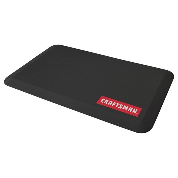 Anti-Fatigue Garage Mat, Black, 32 in L x 20 in W, Polyurethane Foam, 0.75 in Thick