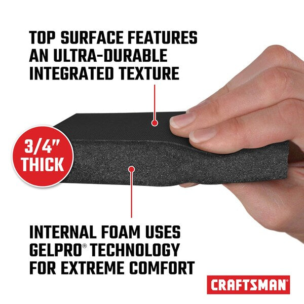 Anti-Fatigue Garage Mat, Black, 32 in L x 20 in W, Polyurethane Foam, 0.75 in Thick