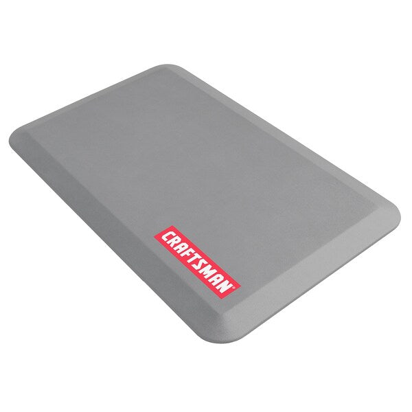 Anti-Fatigue Garage Mat, Grey, 32 in L x 20 in W, Polyurethane Foam, 0.75 in Thick