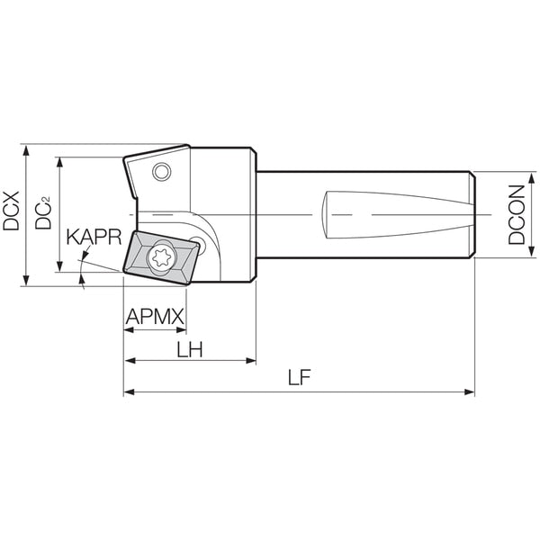 Chamfer End Mill, 70 deg.